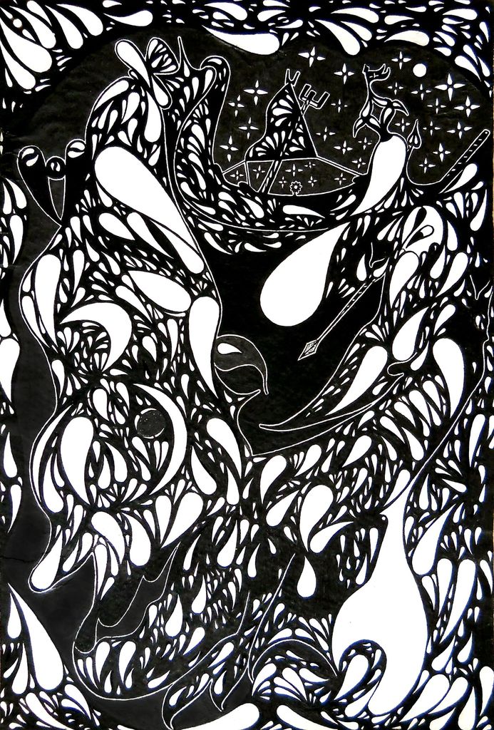 4_Matthew_Morpheus_Slayer of the demons_2008_Gel roll pen on paper_21x29.7cm.jpg
